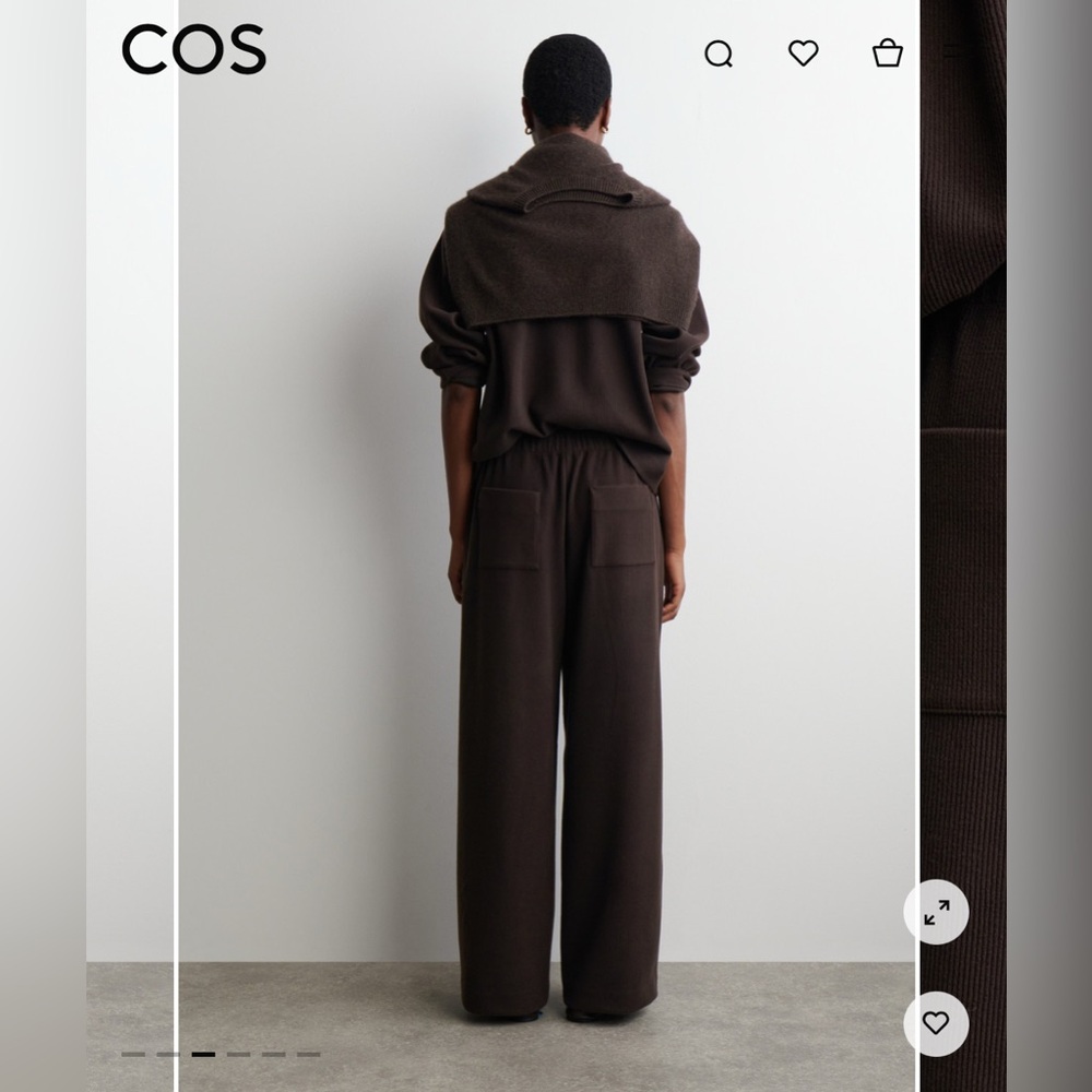COS Taupe Corduroy Skirt